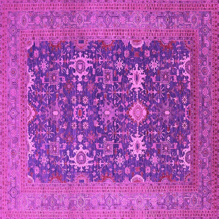 Square Oriental Pink Traditional Rug, urb2291pnk