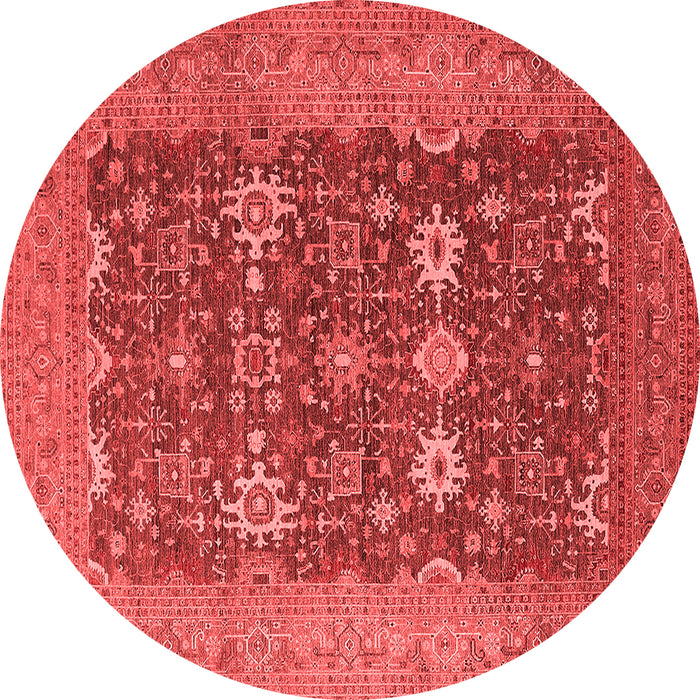 Machine Washable Oriental Red Traditional Rug, wshurb2291red