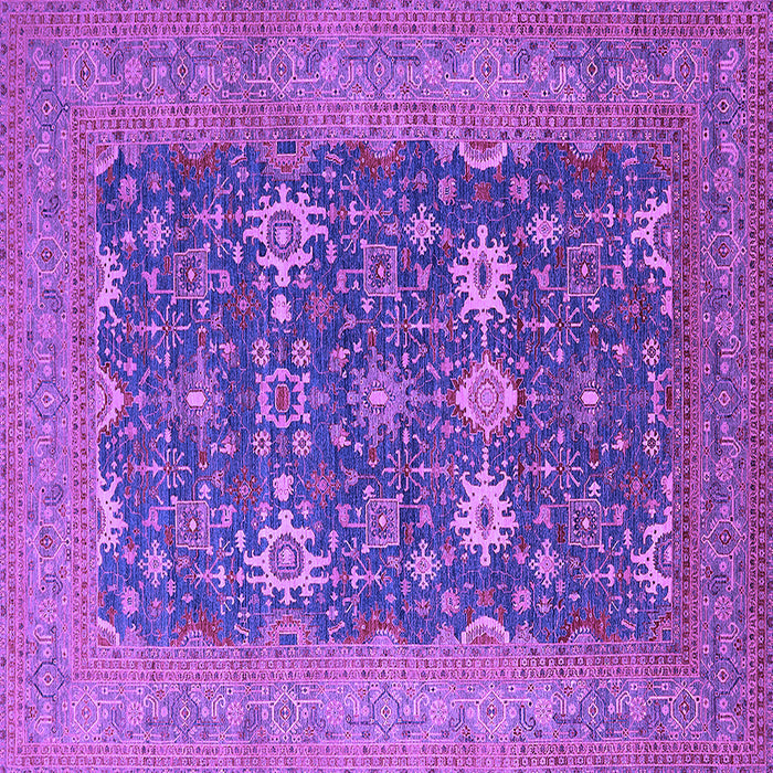 Square Oriental Purple Traditional Rug, urb2291pur