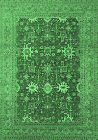 Oriental Emerald Green Traditional Rug, urb2291emgrn