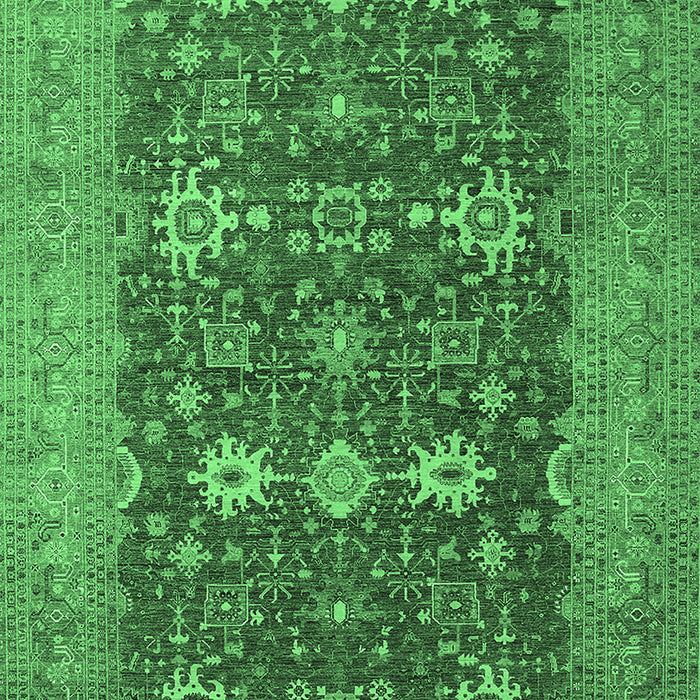Oriental Emerald Green Traditional Rug, urb2291emgrn