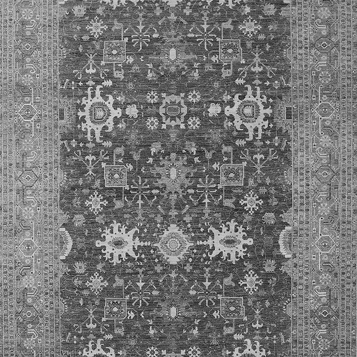 Machine Washable Oriental Gray Traditional Rug, wshurb2291gry