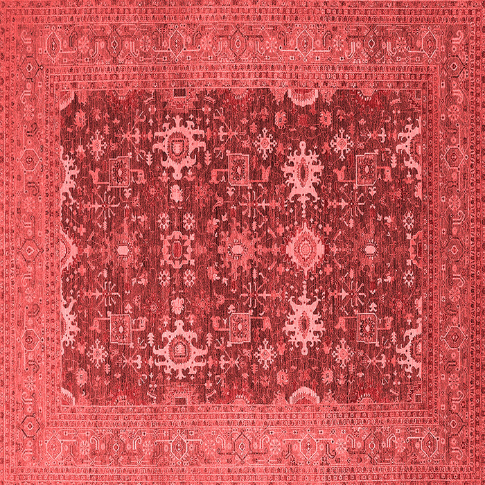 Machine Washable Oriental Red Traditional Rug, wshurb2291red