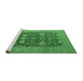 Sideview of Machine Washable Oriental Emerald Green Traditional Area Rugs, wshurb2291emgrn