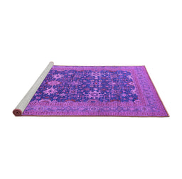 Sideview of Machine Washable Oriental Purple Traditional Area Rugs, wshurb2291pur