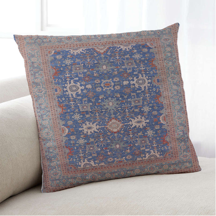 Lifestyle Image of Mid-Century Modern Urban Square Purple Throw Pillow, 18 inch by 18 inch, pwurb2291