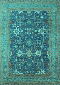 Oriental Turquoise Traditional Rug, urb2291turq