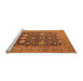Sideview of Machine Washable Oriental Orange Traditional Area Rugs, wshurb2291org