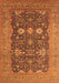 Oriental Orange Traditional Rug, urb2291org