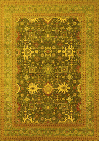 Oriental Yellow Traditional Rug, urb2291yw