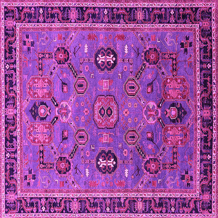 Square Oriental Pink Traditional Rug, urb2292pnk