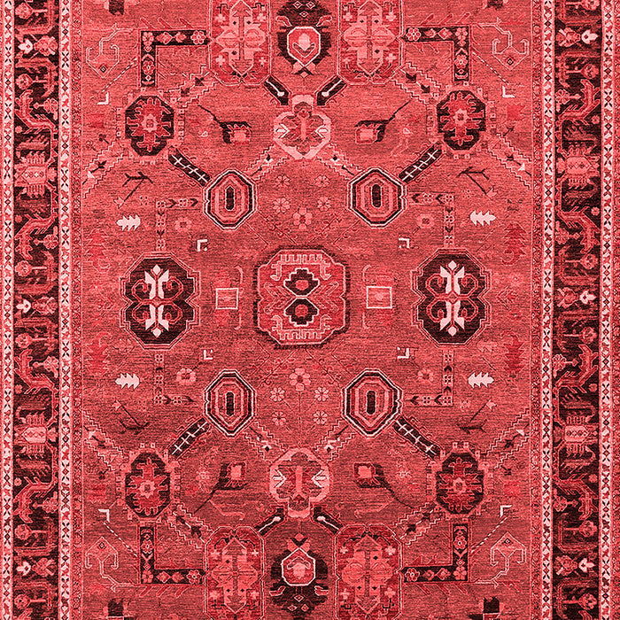Machine Washable Oriental Red Traditional Rug, wshurb2292red