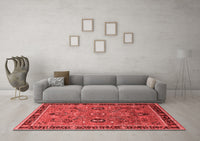 Machine Washable Oriental Red Traditional Rug, wshurb2292red