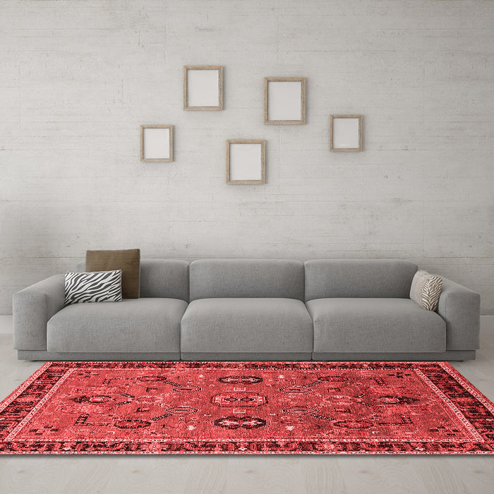Traditional Red Washable Rugs