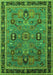 Machine Washable Oriental Green Traditional Area Rugs, wshurb2292grn