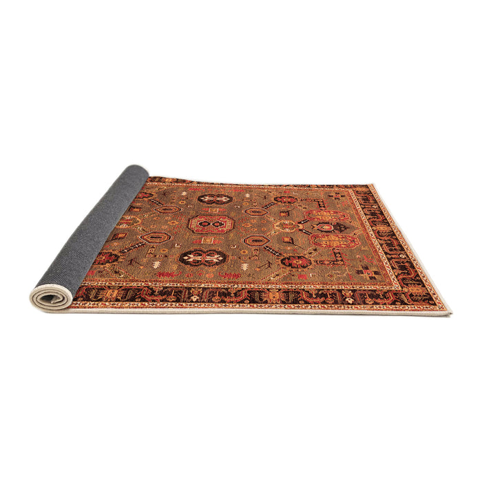 Sideview of Oriental Orange Traditional Rug, urb2292org