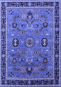 Oriental Blue Traditional Rug, urb2292blu