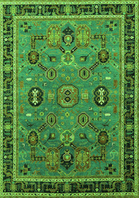 Oriental Green Traditional Rug, urb2292grn