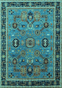 Oriental Turquoise Traditional Rug, urb2292turq