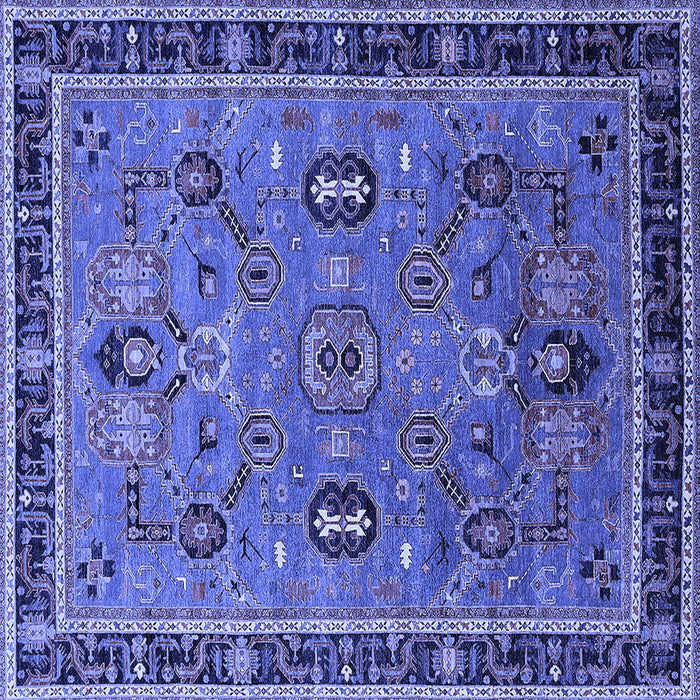 Square Oriental Blue Traditional Rug, urb2292blu