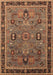 Machine Washable Oriental Brown Traditional Rug, wshurb2292brn