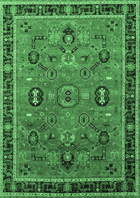 Oriental Emerald Green Traditional Rug, urb2292emgrn