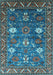 Oriental Light Blue Traditional Rug, urb2293lblu