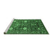 Sideview of Machine Washable Oriental Emerald Green Traditional Area Rugs, wshurb2293emgrn