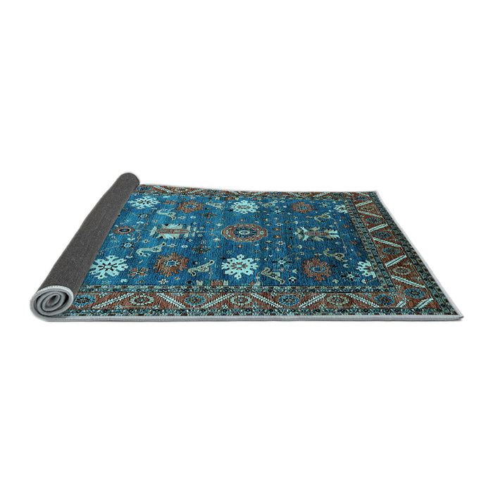Sideview of Oriental Light Blue Traditional Rug, urb2293lblu