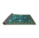 Sideview of Oriental Turquoise Traditional Rug, urb2293turq