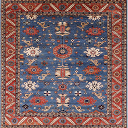 Square Mid-Century Modern Gunmetal Gray Oriental Rug, urb2293