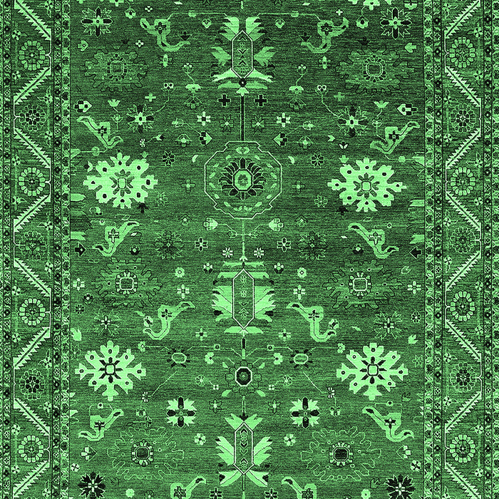 Oriental Emerald Green Traditional Rug, urb2293emgrn