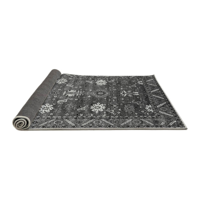 Sideview of Oriental Gray Traditional Rug, urb2293gry