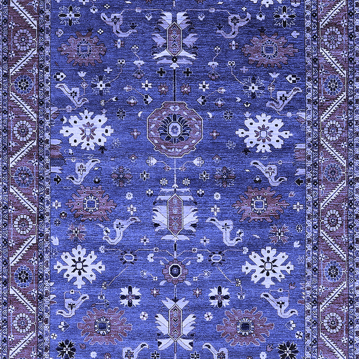 Machine Washable Oriental Blue Traditional Rug, wshurb2293blu
