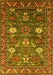 Machine Washable Oriental Yellow Traditional Rug, wshurb2293yw