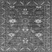 Square Machine Washable Oriental Gray Traditional Rug, wshurb2293gry