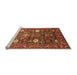 Sideview of Machine Washable Oriental Orange Traditional Area Rugs, wshurb2293org