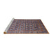 Sideview of Machine Washable Industrial Modern Chestnut Brown Rug, wshurb2294