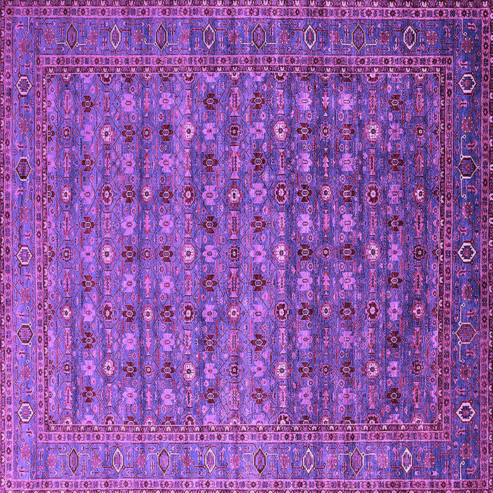 Square Machine Washable Oriental Purple Traditional Area Rugs, wshurb2294pur