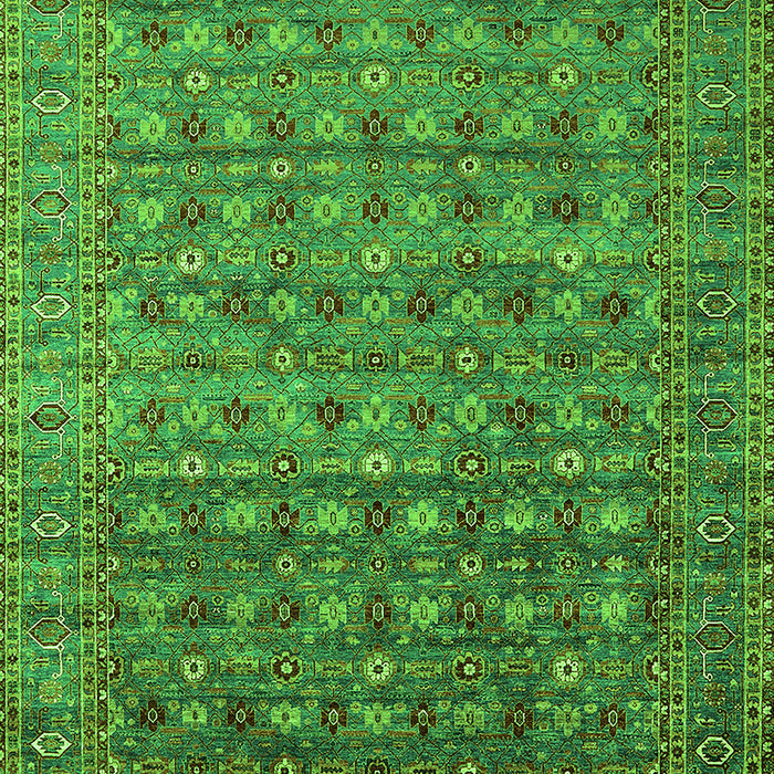 Oriental Green Traditional Rug, urb2294grn