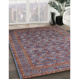 Machine Washable Industrial Modern Chestnut Brown Rug in a Family Room, wshurb2294