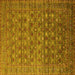 Square Oriental Yellow Traditional Rug, urb2294yw