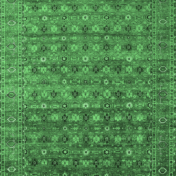 Oriental Emerald Green Traditional Rug, urb2294emgrn