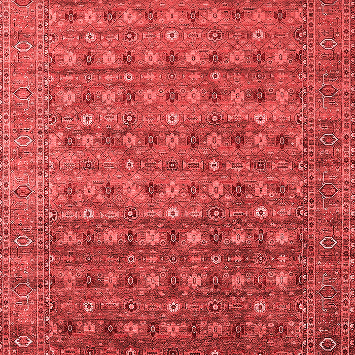 Machine Washable Oriental Red Traditional Rug, wshurb2294red
