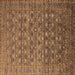 Square Machine Washable Oriental Brown Traditional Rug, wshurb2294brn