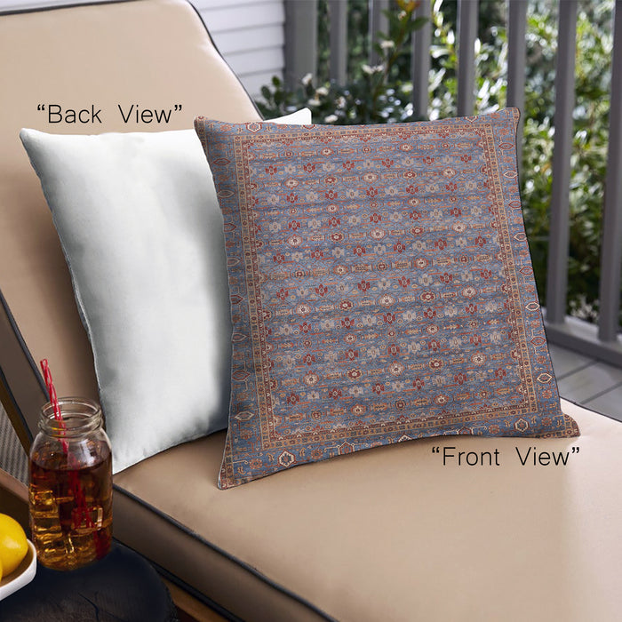 Front View of Mid-Century Modern Urban Square Chestnut Brown Throw Pillow, 18 inch by 18 inch, pwurb2294