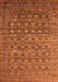 Machine Washable Oriental Orange Traditional Area Rugs, wshurb2294org