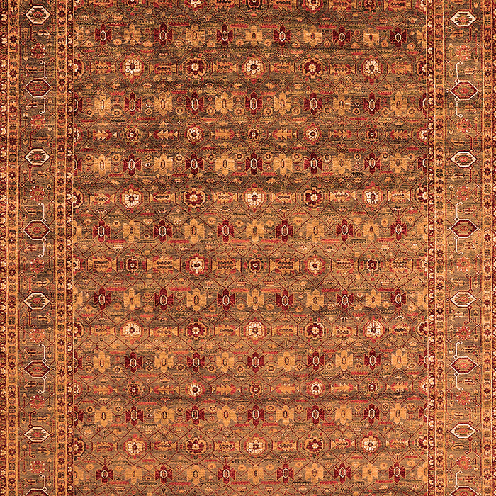 Machine Washable Oriental Orange Traditional Area Rugs, wshurb2294org