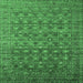 Square Oriental Emerald Green Traditional Rug, urb2294emgrn