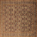 Square Oriental Brown Traditional Rug, urb2294brn